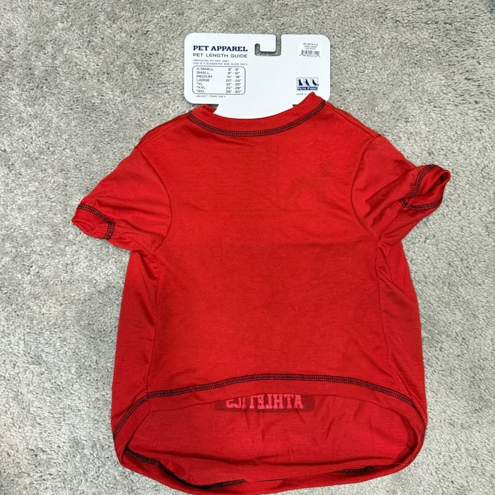 Pets First‎ Wisconsin Badgers Red Athletic Pet Apparel Shirt XXX Large